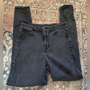 Black wash skinny jeans